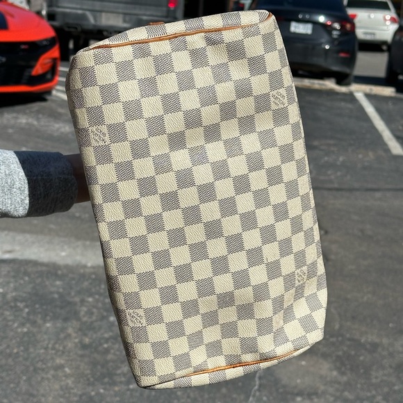 Louis Vuitton LV Hand Bag Speedy 30 White Damier Azur - Picture 14 of 16